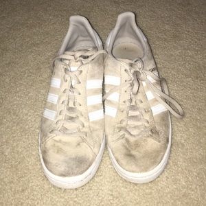 Tan Adidas sneakers